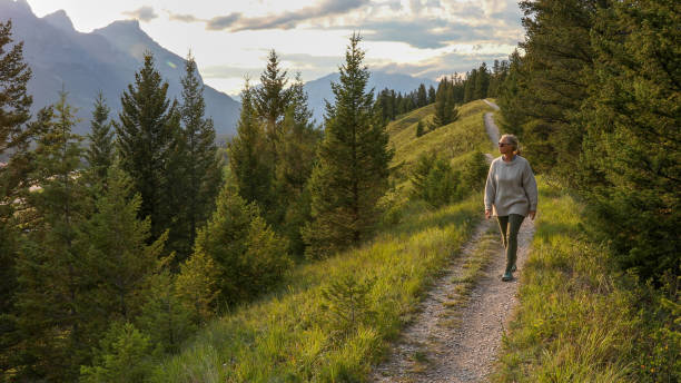 Person enjoying a morning walk along a coastal path